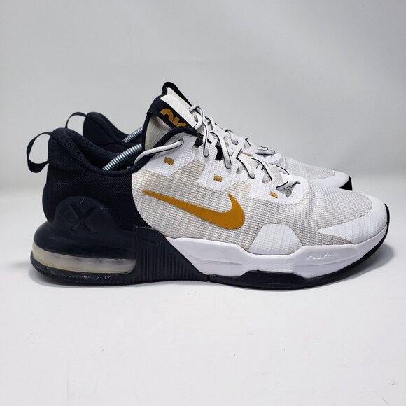 Nike Air Max Alpha Trainer 5 Mens Training Shoes White/Black/Gold Size 12 - Picture 4 of 10